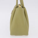 PRADA Darling Shoulder Bag Leather Green Gold Auth 197336SAM-3