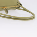 PRADA Darling Shoulder Bag Leather Green Gold Auth 197336SAM-7
