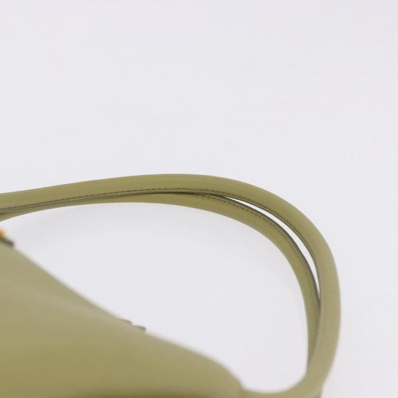 PRADA Darling Shoulder Bag Leather Green Gold Auth 197336SAM