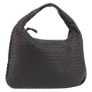 BOTTEGA VENETA INTRECCIATO Shoulder Bag Leather Brown 115653 Auth 197337V-1