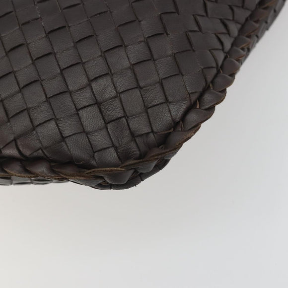 BOTTEGA VENETA INTRECCIATO Shoulder Bag Leather Brown 115653 Auth 197337V