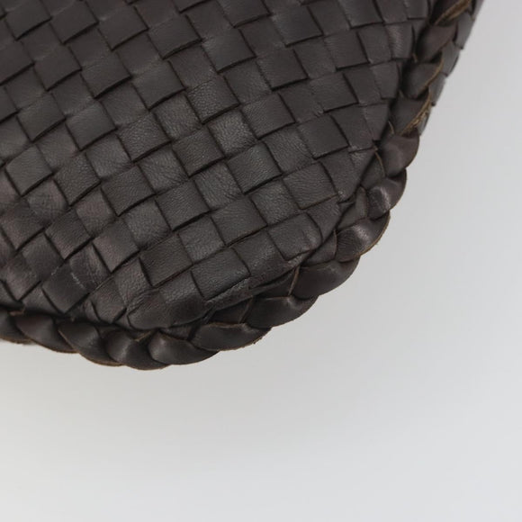 BOTTEGA VENETA INTRECCIATO Shoulder Bag Leather Brown 115653 Auth 197337V