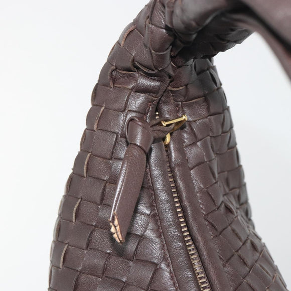 BOTTEGA VENETA INTRECCIATO Shoulder Bag Leather Brown 115653 Auth 197337V