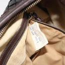 BOTTEGA VENETA INTRECCIATO Shoulder Bag Leather Brown 115653 Auth 197337V-21