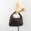 BOTTEGA VENETA INTRECCIATO Shoulder Bag Leather Brown 115653 Auth 197337V-22