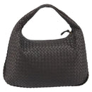 BOTTEGA VENETA INTRECCIATO Shoulder Bag Leather Brown 115653 Auth 197337V-2