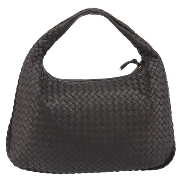 BOTTEGA VENETA INTRECCIATO Shoulder Bag Leather Brown 115653 Auth 197337V