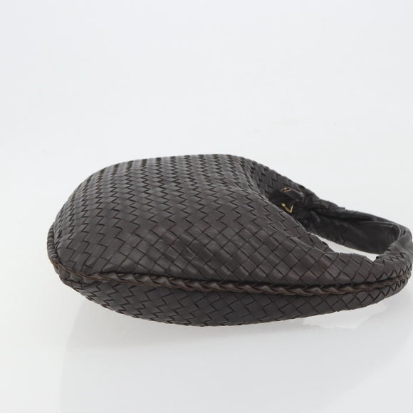 BOTTEGA VENETA INTRECCIATO Shoulder Bag Leather Brown 115653 Auth 197337V