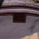 FENDI Zucca Canvas Mamma Baguette Shoulder Bag Brown Black Auth 197339V-17