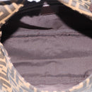 FENDI Zucca Canvas Mamma Baguette Shoulder Bag Brown Black Auth 197339V-11