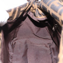 FENDI Zucca Canvas Mamma Baguette Shoulder Bag Brown Black Auth 197339V-19