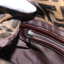 FENDI Zucca Canvas Mamma Baguette Shoulder Bag Brown Black Auth 197339V-20