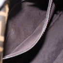 FENDI Zucca Canvas Mamma Baguette Shoulder Bag Brown Black Auth 197339V-21