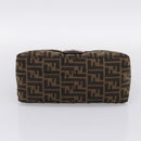 FENDI Zucca Canvas Mamma Baguette Shoulder Bag Brown Black Auth 197339V-5
