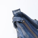 BALENCIAGA The First Hand Bag Leather 2way Blue 103208 Auth 197341V-10
