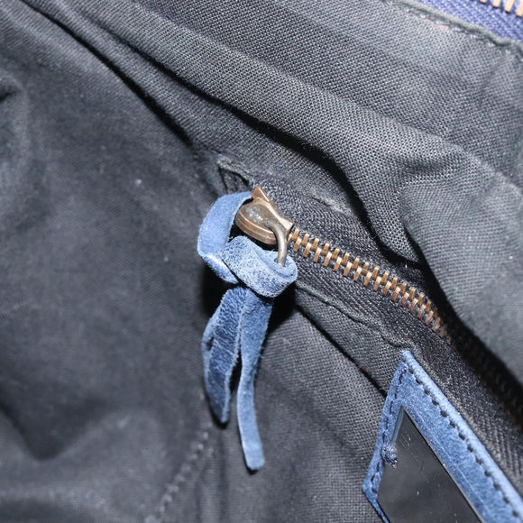 BALENCIAGA The First Hand Bag Leather 2way Blue 103208 Auth 197341V