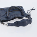 BALENCIAGA The First Hand Bag Leather 2way Blue 103208 Auth 197341V-8