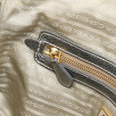 PRADA Hand Bag Vittero Dino Leather 2way Silver Gold Auth 197342V-26