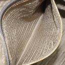 PRADA Hand Bag Vittero Dino Leather 2way Silver Gold Auth 197342V-27