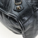 BALENCIAGA The City Hand Bag Leather 2way Black 115748 Auth 197343SAM-17