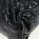 BALENCIAGA The City Hand Bag Leather 2way Black 115748 Auth 197343SAM-20