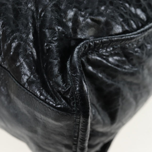 BALENCIAGA The City Hand Bag Leather 2way Black 115748 Auth 197343SAM