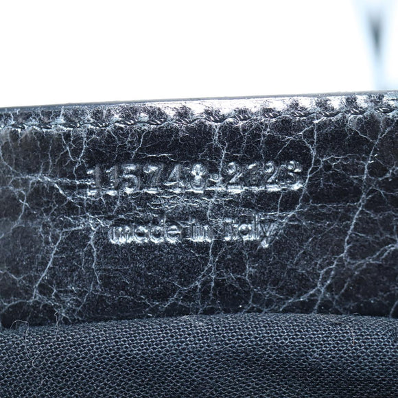 BALENCIAGA The City Hand Bag Leather 2way Black 115748 Auth 197343SAM