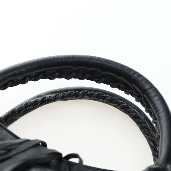 BALENCIAGA The City Hand Bag Leather 2way Black 115748 Auth 197343SAM