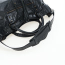 BALENCIAGA The City Hand Bag Leather 2way Black 115748 Auth 197343SAM-8