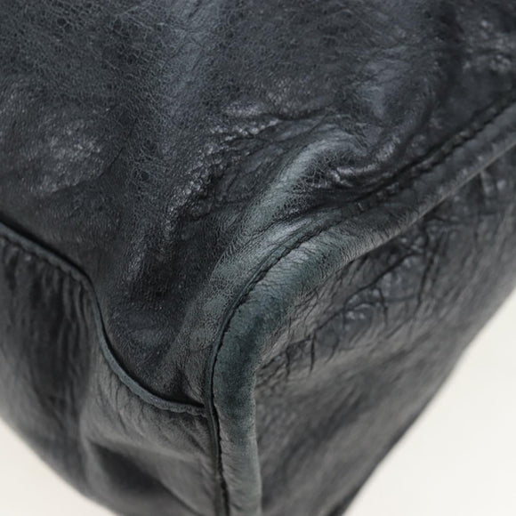 BALENCIAGA The City Hand Bag Leather 2way Black 115748 Auth 197344M