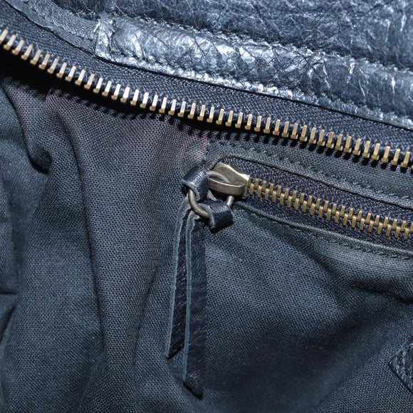 BALENCIAGA The City Hand Bag Leather 2way Black 115748 Auth 197344M