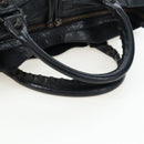 BALENCIAGA The City Hand Bag Leather 2way Black 115748 Auth 197344M-7