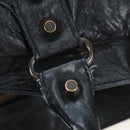 BALENCIAGA The City Hand Bag Leather 2way Black 115748 Auth 197344M-8