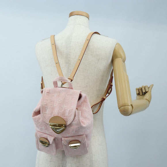 LOUIS VUITTON Monogram Denim Venice Backpack Pink M13031 LV Auth 197345SM