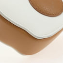 Christian Dior Shoulder Bag Leather Beige Silver Auth 197440SM-17
