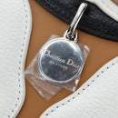 Christian Dior Shoulder Bag Leather Beige Silver Auth 197440SM-23