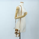 Christian Dior Shoulder Bag Leather Beige Silver Auth 197440SM-27