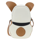 Christian Dior Shoulder Bag Leather Beige Silver Auth 197440SM-2