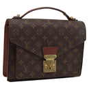 LOUIS VUITTON Monogram Monceau 28 Hand Bag M51185 LV Auth 197441-1