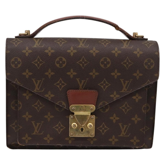LOUIS VUITTON Monogram Monceau 28 Hand Bag M51185 LV Auth 197441