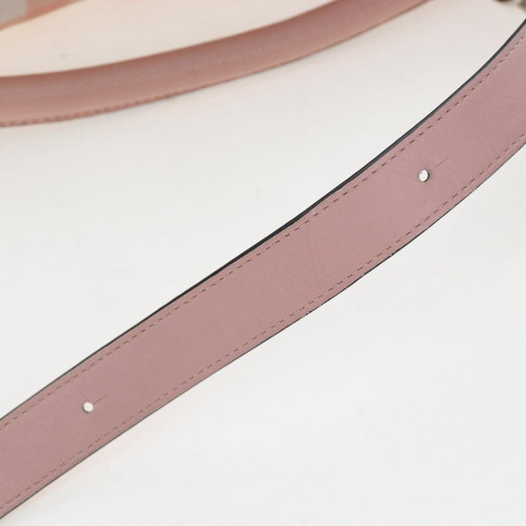 LOEWE Puzzle Bag Medium Bag Leather 2way Pink Silver Auth 197442A