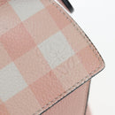 LOEWE Puzzle Bag Medium Bag Leather 2way Pink Silver Auth 197442A-23