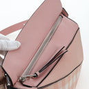 LOEWE Puzzle Bag Medium Bag Leather 2way Pink Silver Auth 197442A-24