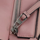 LOEWE Puzzle Bag Medium Bag Leather 2way Pink Silver Auth 197442A-25