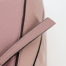 LOEWE Puzzle Bag Medium Bag Leather 2way Pink Silver Auth 197442A-26