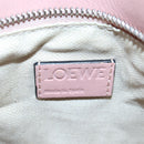 LOEWE Puzzle Bag Medium Bag Leather 2way Pink Silver Auth 197442A-27