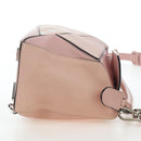 LOEWE Puzzle Bag Medium Bag Leather 2way Pink Silver Auth 197442A-4