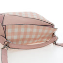 LOEWE Puzzle Bag Medium Bag Leather 2way Pink Silver Auth 197442A-6