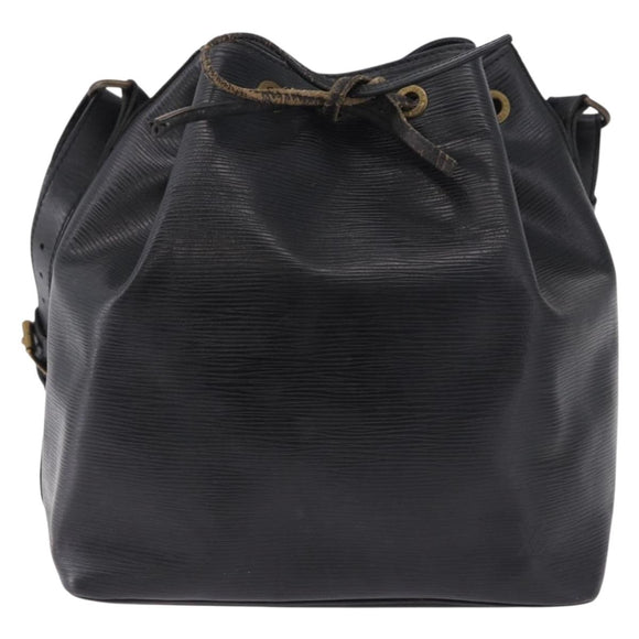 LOUIS VUITTON Epi Petit Noe Shoulder Bag Black M44102 LV Auth 197443