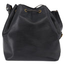 LOUIS VUITTON Epi Petit Noe Shoulder Bag Black M44102 LV Auth 197443-2